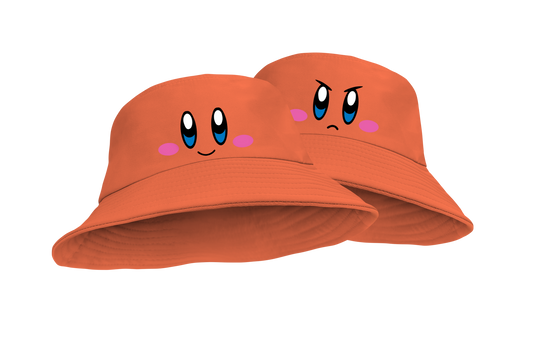 Happy/Angy Reversible Hat - Orange
